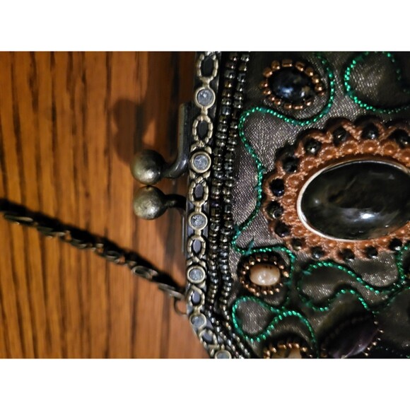 Moni Couture Vintage Embroided Embellished Clutch Handbag - Picture 6 of 13